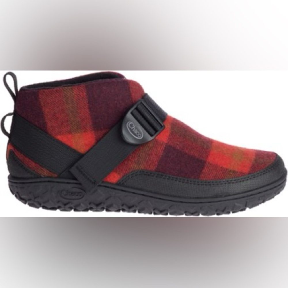 Chaco Red and Black Plaid Winter Boots